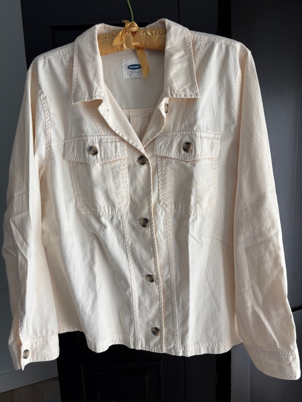 Old Navy Cream Jean Jacket Classic Style XL